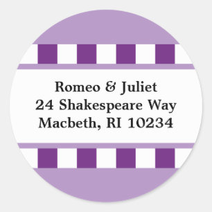 Adesivo Amor! Rótulo de Endereço - Roxo