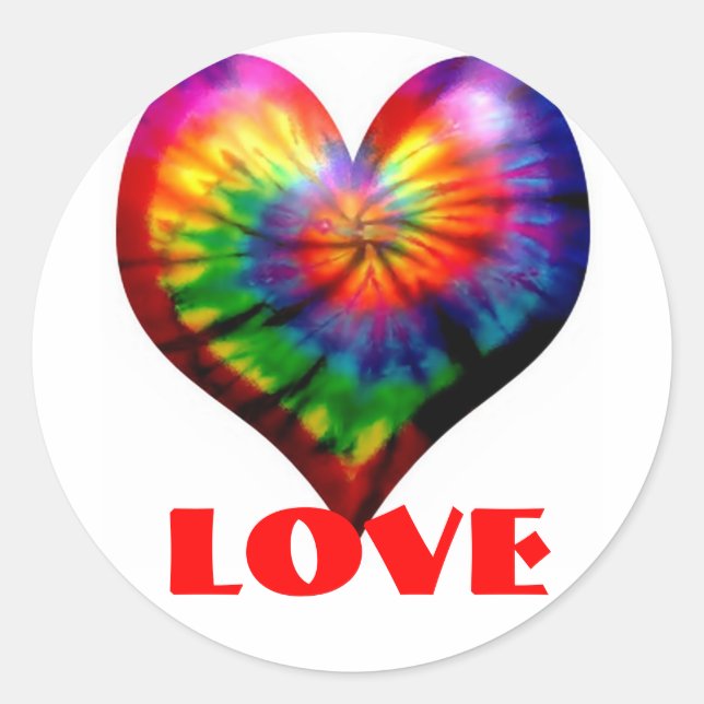 ADESIVO AMOR TIE DYY HEART STICKER! (Frente)