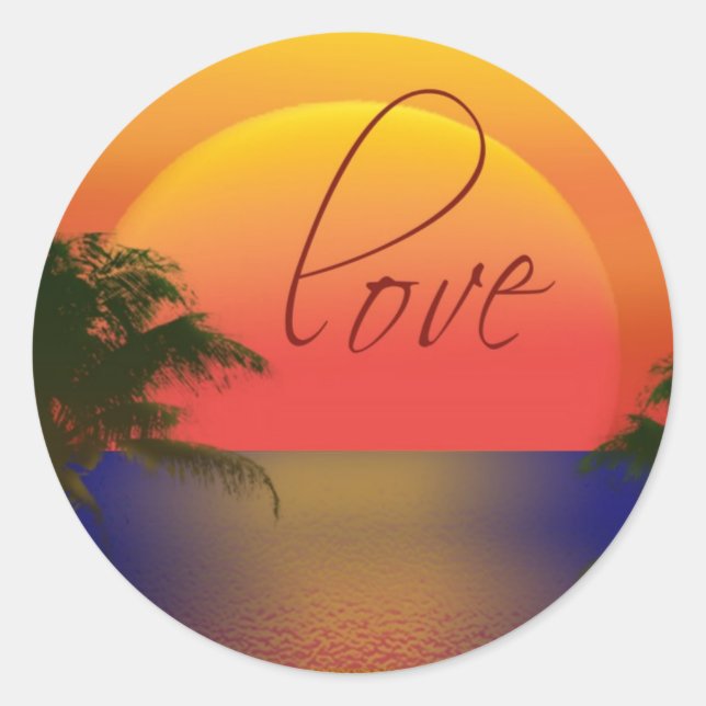 Adesivo amor tropical (Frente)