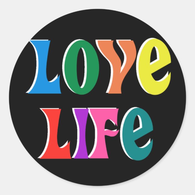 Adesivo AMOR VIDA! Mensagem cristã personalizável (Frente)