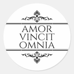 Adesivo Amor Vincit Omnia - Adoro Conquistas Todos