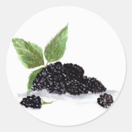 Adesivo Amoras frutas aquarela bagas comida