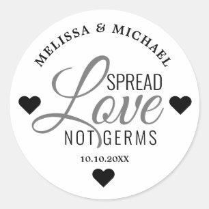 Adesivo Amores Espalhados Não Germes Mão Sanitizer, Favo