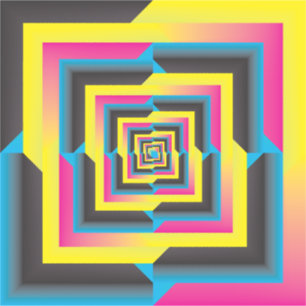 Adesivo amostras de gradiente preto amarelo ciano