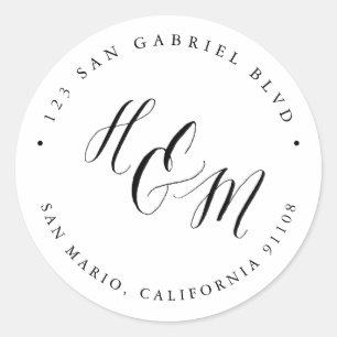 Adesivo Ampersand Monograma Caligrafia Preta + Branco
