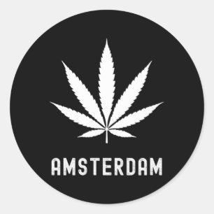 Adesivo Amsterdã Maconheiro Folha de Maconha Viagem Férias