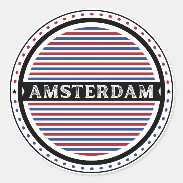Adesivo Amsterdam City Pride Emblem – Dutch Identity (Frente)