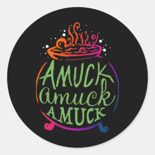 Adesivo Amuck Amuck Amuck Divertido Bruxa de Halloween Pre