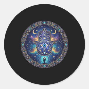 Adesivo Amuleto de Olhos Maus Proteção Estética Yoga Hamsa