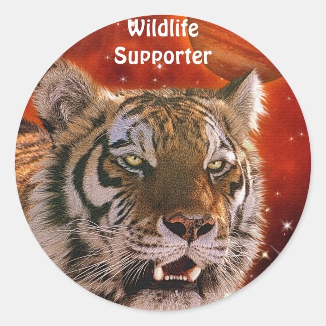 Adesivo Amur Tiger & Jupiter Big Cat Fantasy Stickers (Frente)