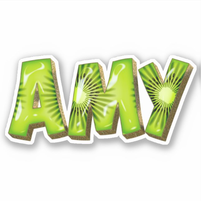 Adesivo Amy Name Kiwi Design Aufkleber Sticker (Frente)