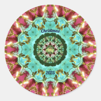 Adesivo AMY ~ NATMAS 2025 ~ WOW! Verde Vermelho Dourado