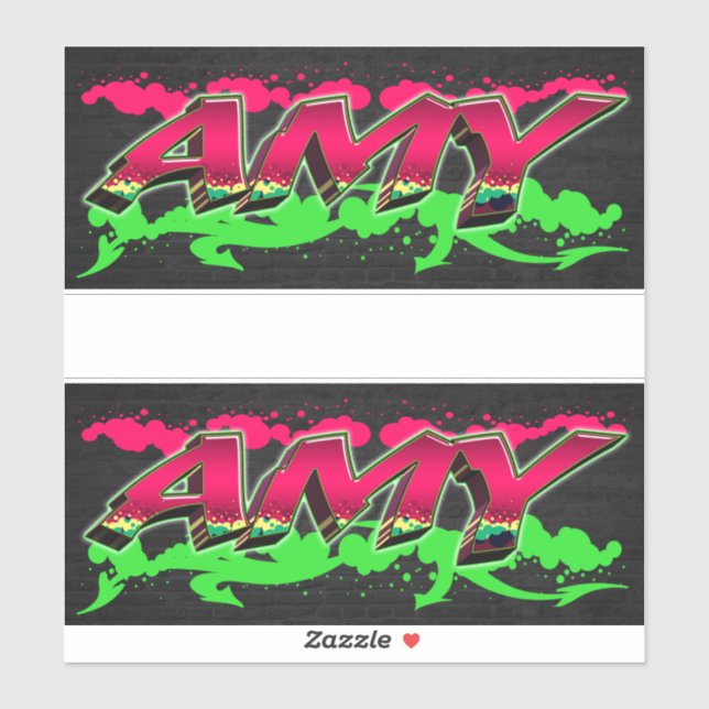 Adesivo Amy Vorname Name Graffiti Aufkleber Sticker (Folha)