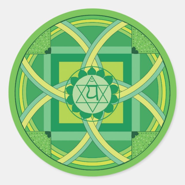 Adesivo Anahata chakra Mandala (Frente)