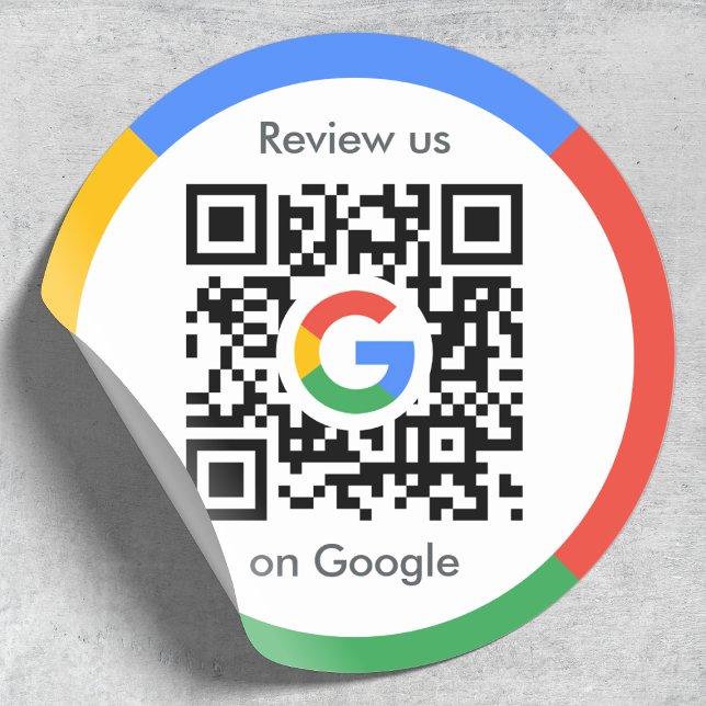 Adesivo Análises do Google | Business Review Link QR Code (Gain Google reviews with this editable sticker template)
