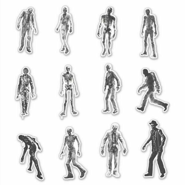 Adesivo Analog Horror Zombie Stickers (Frente)