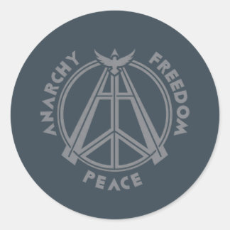 Adesivo Anarquia, Liberdade e Paz: Símbolo da Anarquia Mod