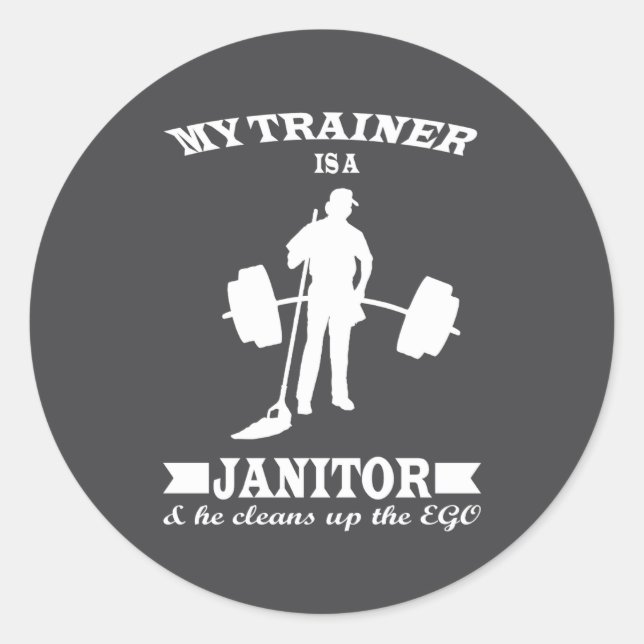 Adesivo Anatoly My Trainer Is Janitor Funny Gym Prank  (Frente)