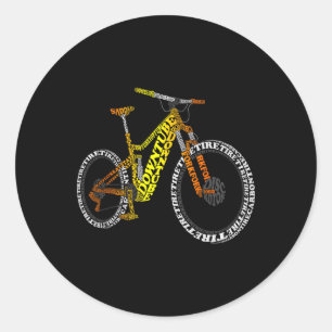 Adesivo Anatomia de Bicicleta Mountain Bike Mtb Peças Bici