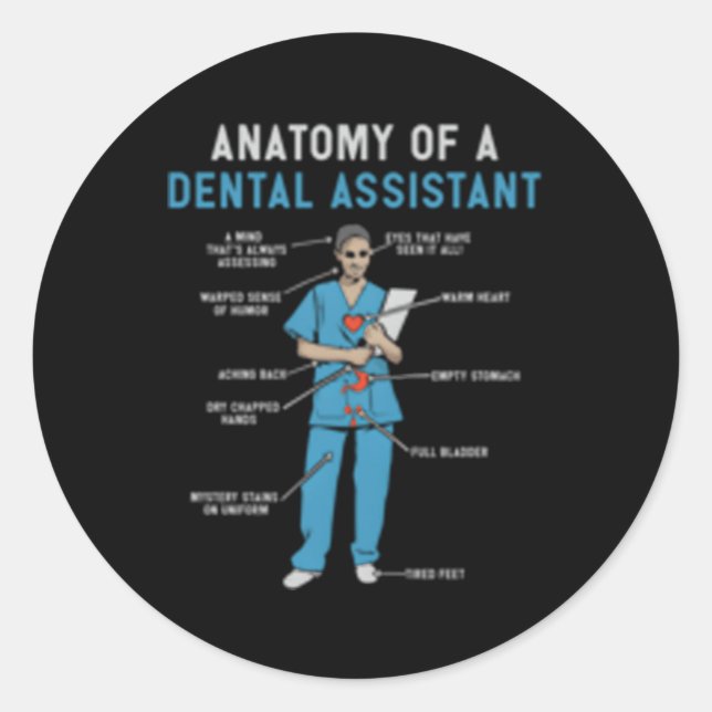 Adesivo Anatomia De Um Assistente Dental (Frente)