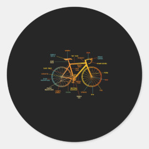 Adesivo Anatomia de uma bicicleta - peças de bicicleta 