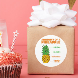 Adesivo Anatomia De Uma Família De Feriados De Abacaxi Leg