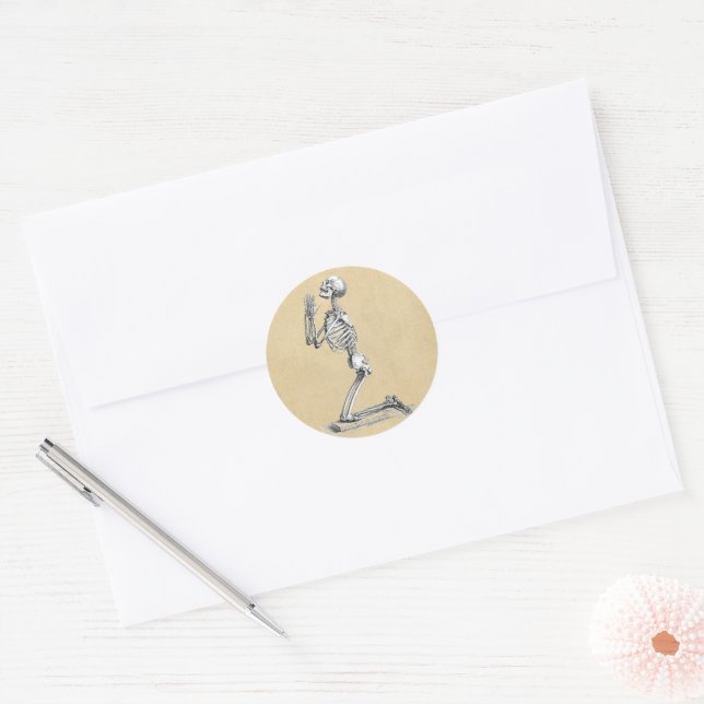 Adesivo Anatomia do esqueleto humano na oração (Envelope)