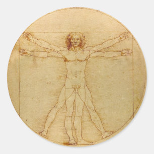 Adesivo Anatomia humana, homem de Vitruvian por Leonardo