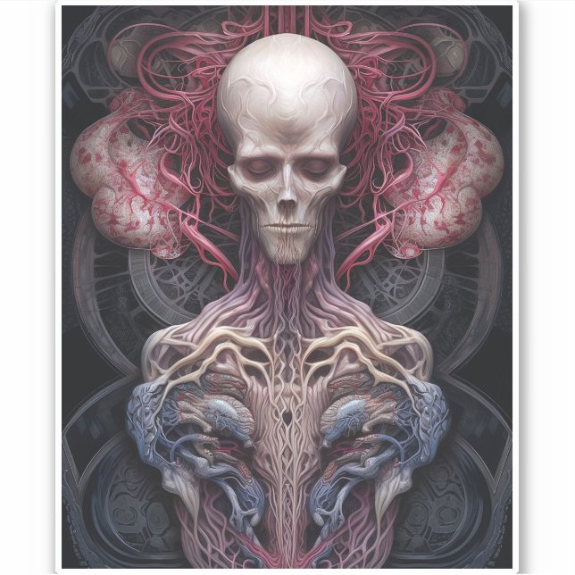 Adesivo Anatomia Surreal Horror Arte Sci-Fi (Frente)
