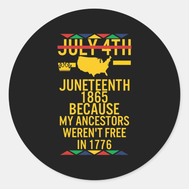 Adesivo Ancestrais do Décimo Junto Grátis 1776 julho 4 Pre (Frente)