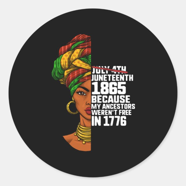 Adesivo Ancestrais do Décimo Junto Grátis 1776 julho 4 Pre (Frente)