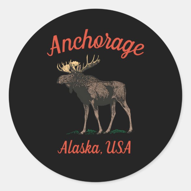Adesivo Anchorage Alaska Moose (Frente)