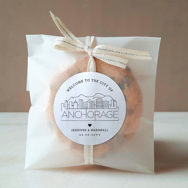 Adesivo Anchorage Skyline | Favor de Boas-vindas (Criador carregado)