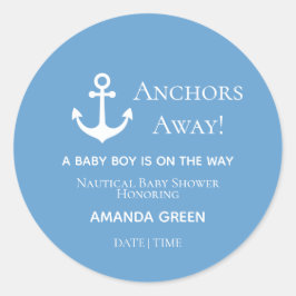 Adesivo Anchors Away Blue and White Anchor
