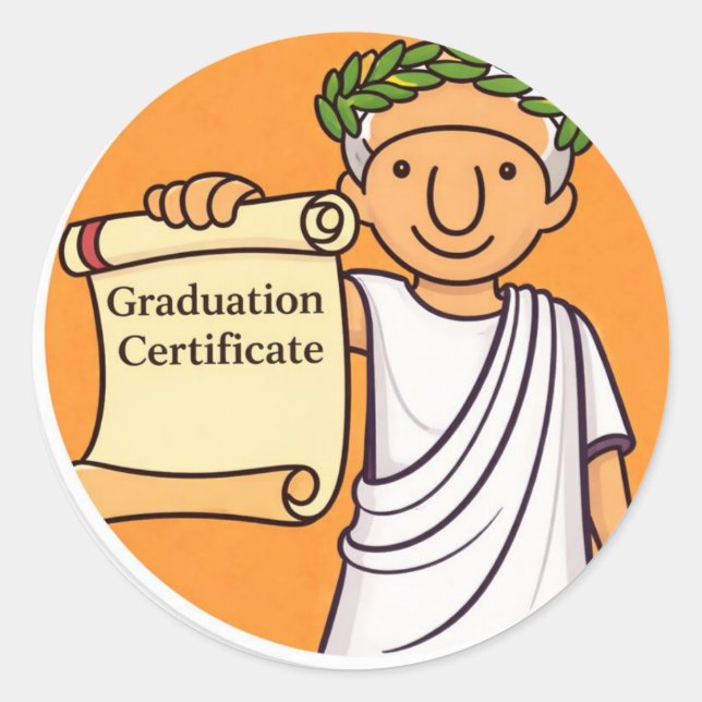 Adesivo Ancient Rome Graduation Sticker Julius Caesar (Frente)