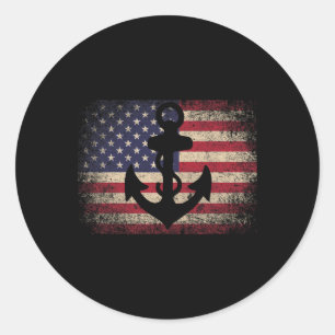 Adesivo Âncora 4 De Julho Gift American Flag - Boat Saili