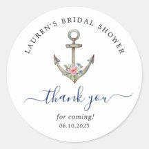 Âncora aquarela Chuva de presentes de noiva náutic