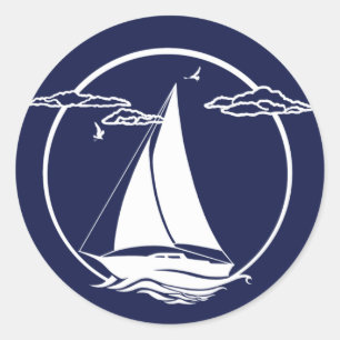 Adesivo Âncora azul de marinho/embarcação de navegaçã