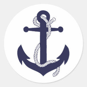 Adesivo Âncora de silhueta azul naval náutica/design 2