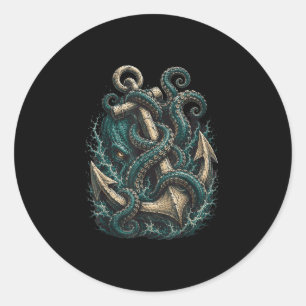 Adesivo âncora Kraken monstro marinho tentáculos 