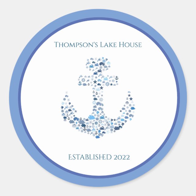 Adesivo Âncora Náutica Personalizada Temida (Frente)