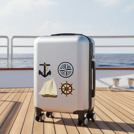 Adesivo Âncora, Rosa de Compass, Mão de Barco e Navio