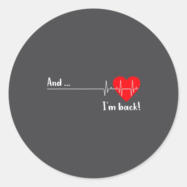 Adesivo And I'm Back Ekg Heartbeat For Cardiologist Heart  (Frente)