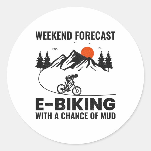 Adesivo Andando de bicicleta E-Cyclist De Bicicleta Elétri (Frente)