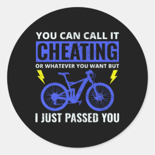 Adesivo Andando de bicicleta E-Cyclist De Bicicleta Elétri