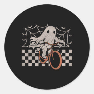 Adesivo Andando na Bicicleta Fantasma de Halloween Ghoul B