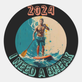 Adesivo Andando pelas ondas: sup paddle conselho surfing e