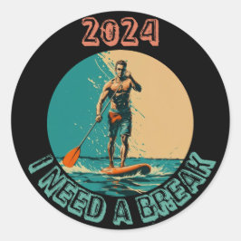 Adesivo Andando pelas ondas: sup paddle conselho surfing e