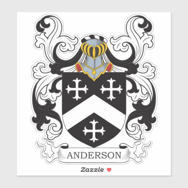 Adesivo Anderson Family Crest (Folha)