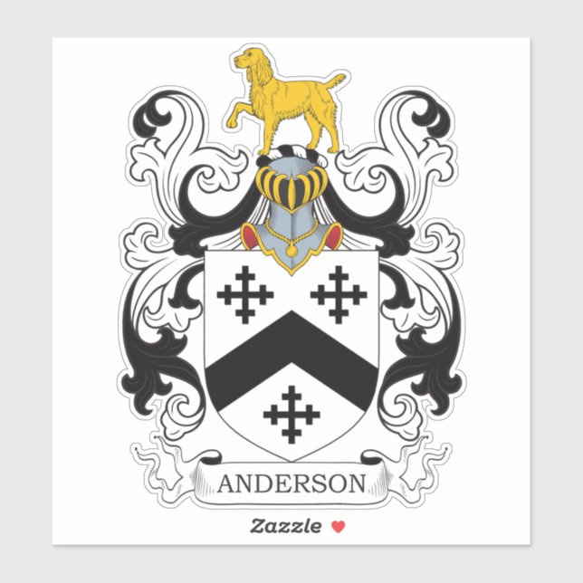 Adesivo Anderson Family Crest (Folha)